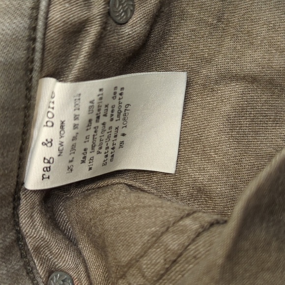 💎 Rag & Bone Olive Green The Skinny Jeans size 30 - Flawed Gem - Picture 11 of 14